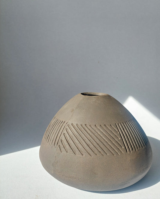 Decorative Vase (Black Clay)